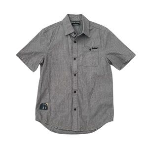 The Hundreds Gray Short Sleeve Button Shirt